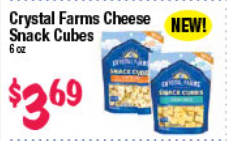 Crystal Farms Cheese Snack Cubes