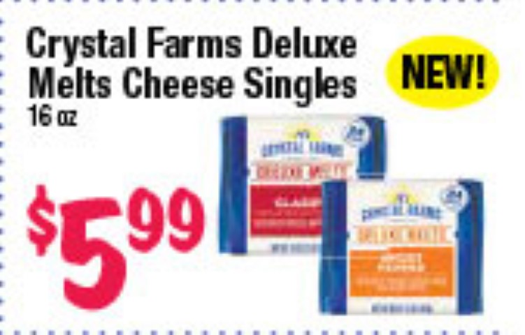 Crystal Farms Deluxe Melt Cheese Singles