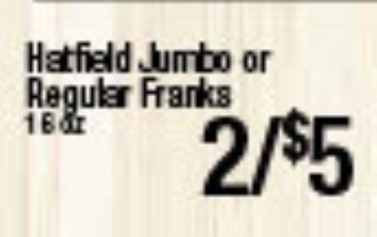 Hatfield Jumbo or Regular Franks